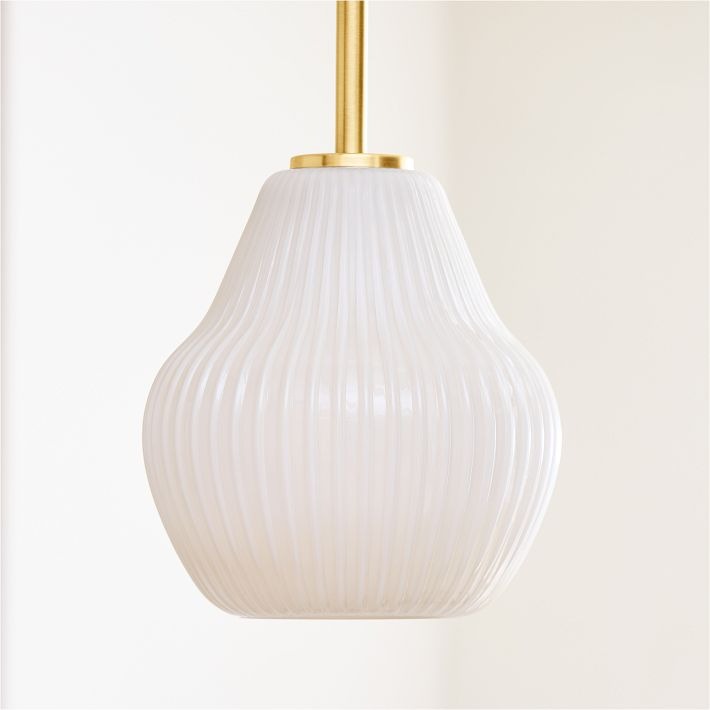 Suspension Rivrona à nervures – Luminaire moderne en verre nervuré avec finition métallique