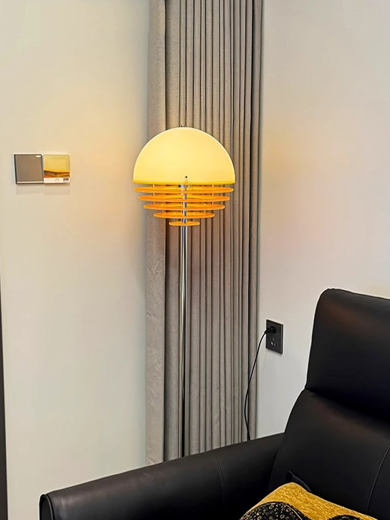 Bauhaus Inspired Sunset Floor Lamp in Acrylic & Glass
