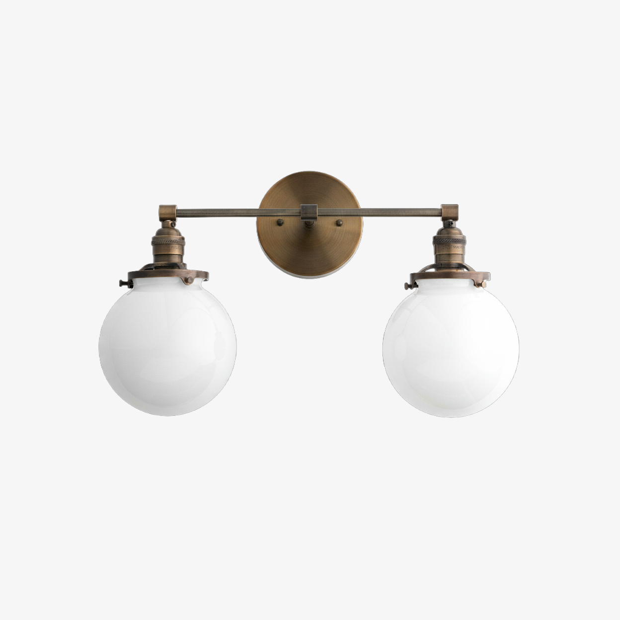 Lumio Globe Glass Globe Vanity Light - Modern Two Light Bathroom Sconce