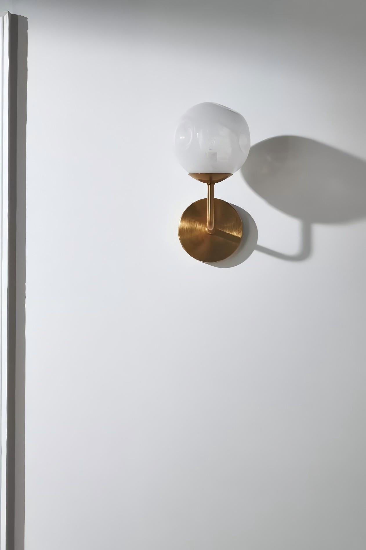 Pawrior Modern Organic Glass Sphere Wall Light - Nordic Cloud Design Wall Sconce