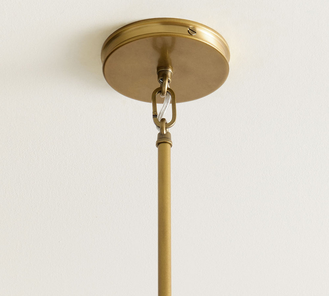 Suspension tambour en verre Driscoll – Lampe suspendue contemporaine en laiton