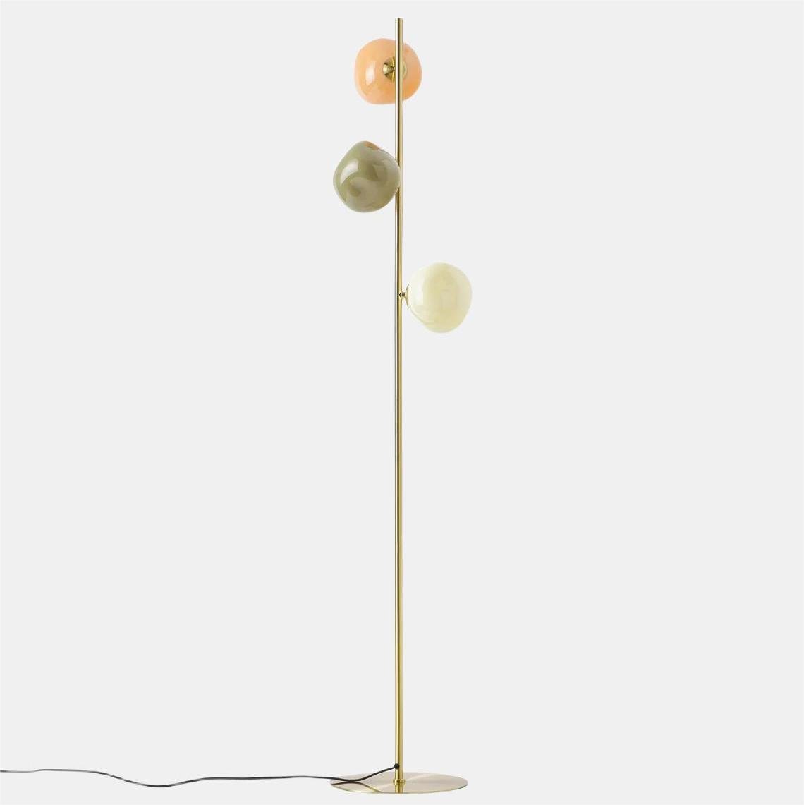 Opal Glass Floor Lamp - Modern Standing Light