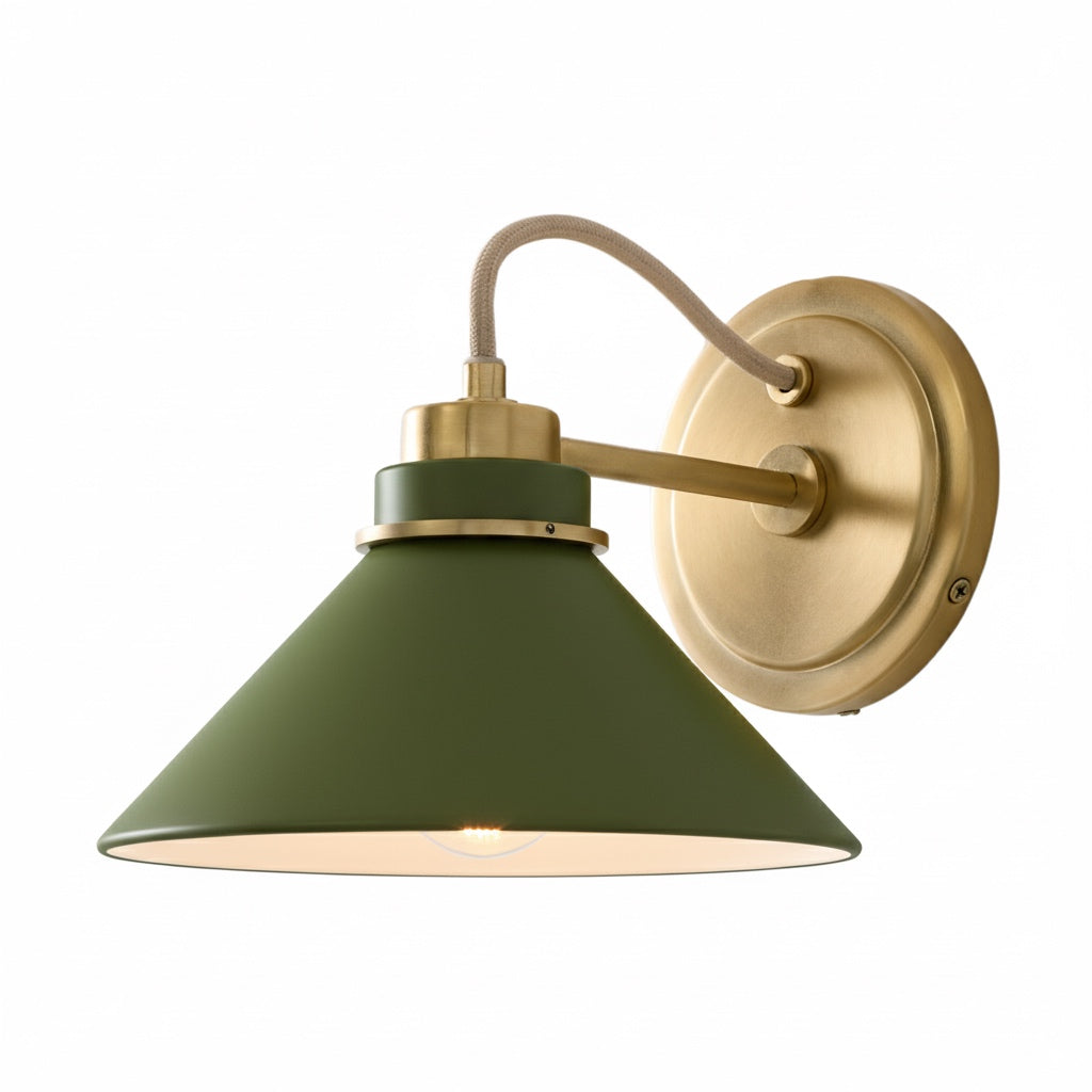 Aurenza Sconce – Farmhouse Wall Light with Metal Accents for Cozy Spaces