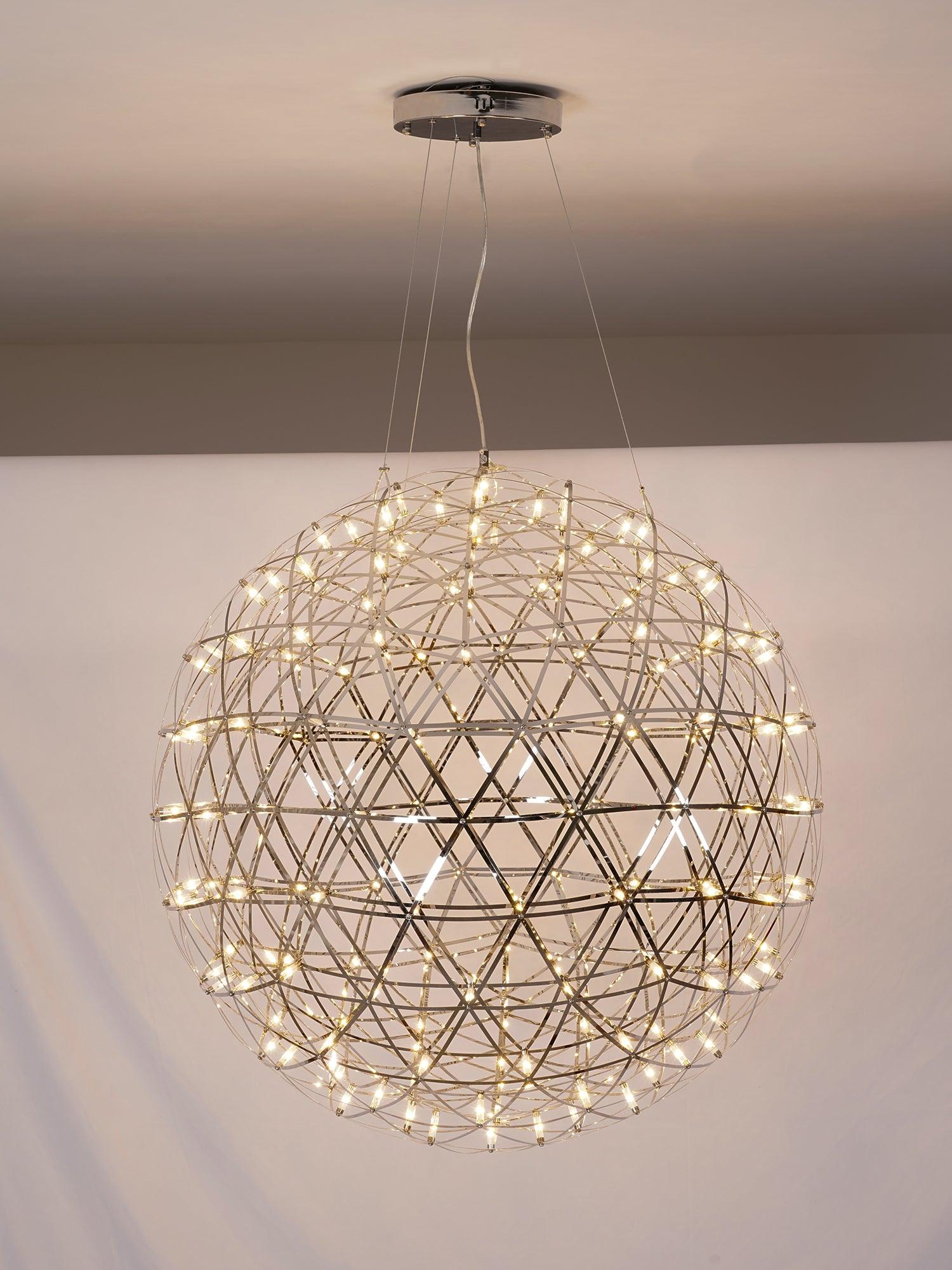 Silver Spark Ball Pendant Light