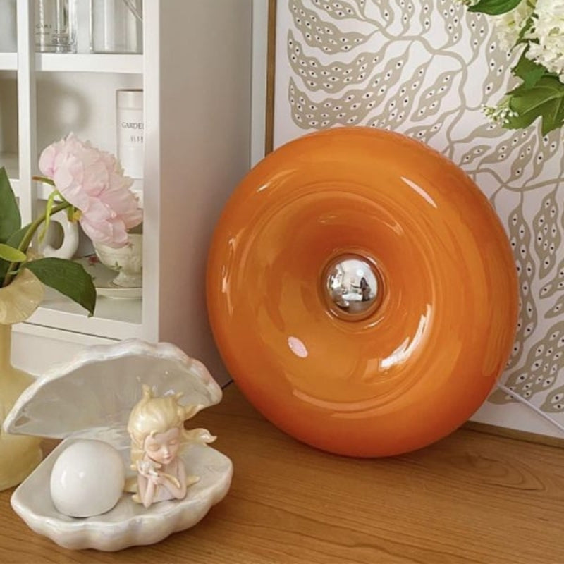 Applique/lampe de table en verre Donut – Lampe décorative pour intérieurs modernes