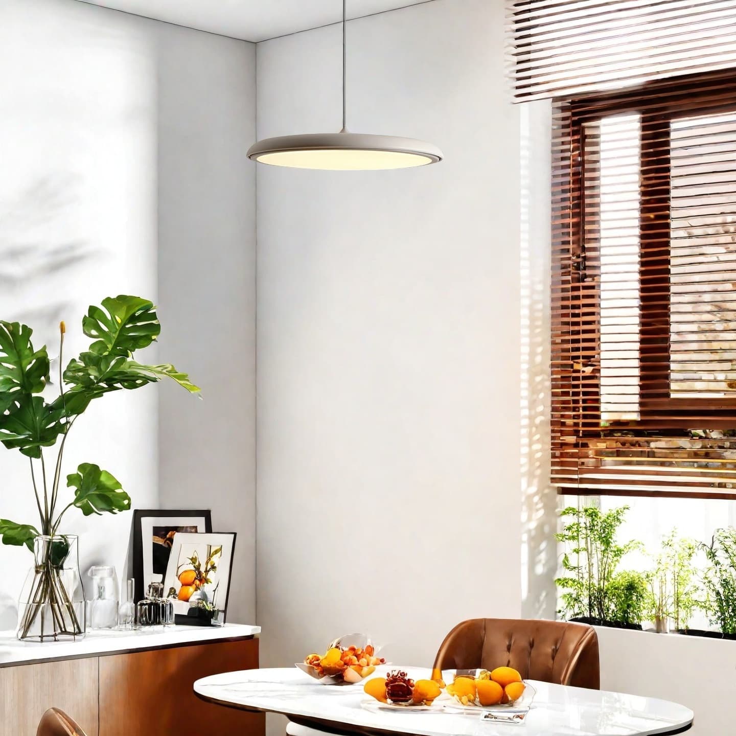 Macaron Pendant Light - Contemporary Dark Blue Metal Acrylic Decor