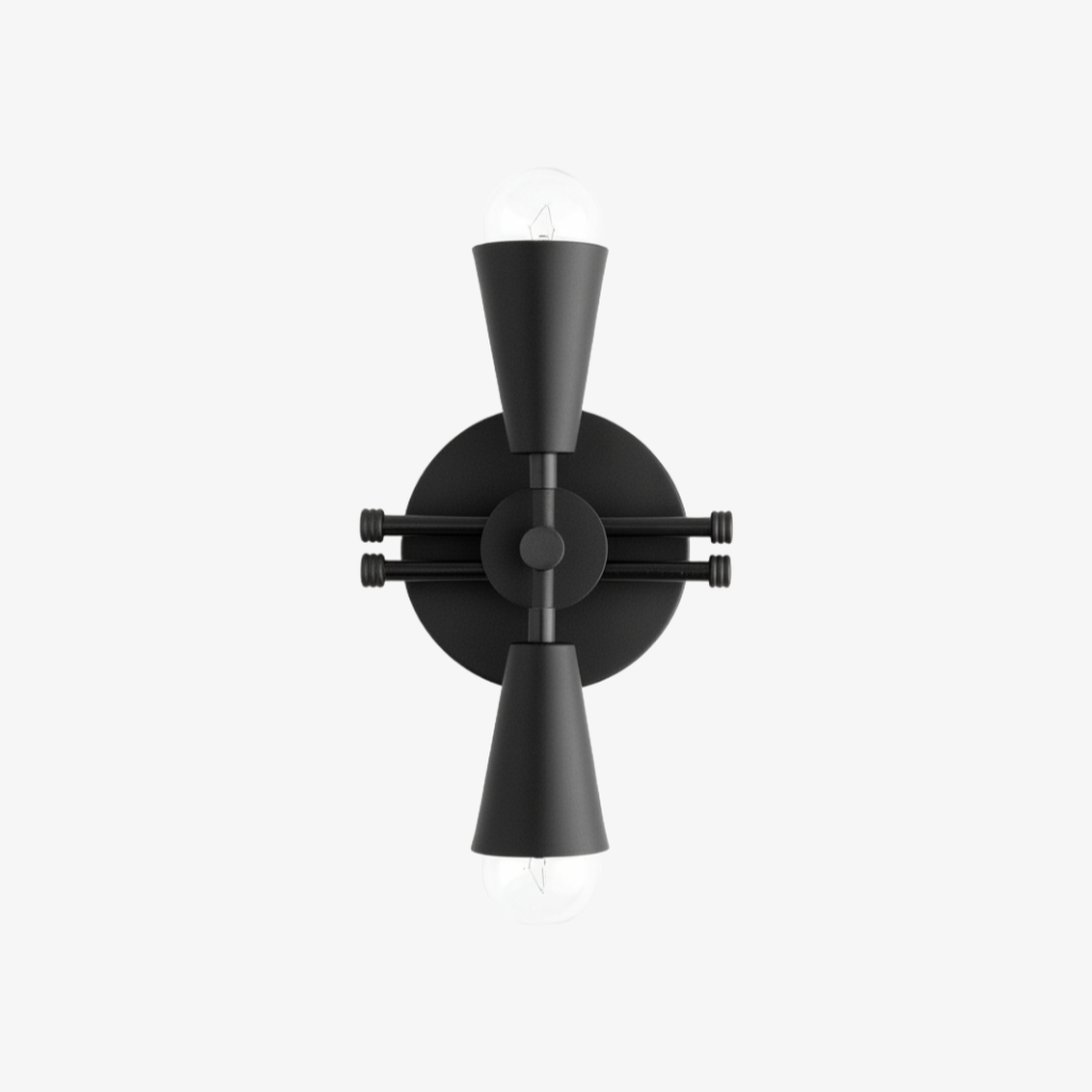 Pyralis Cone Art Deco Brass Sconce - Industrial Vanity Light