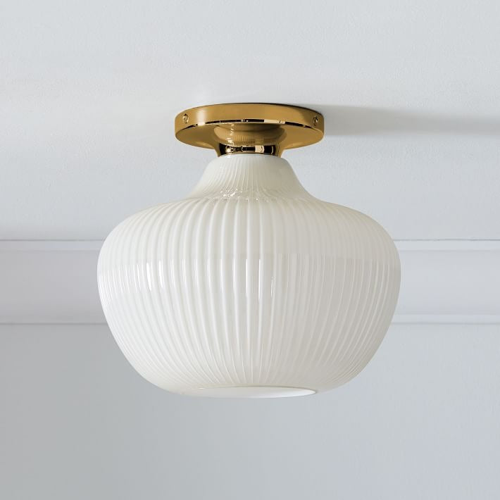 Plafonnier encastré en verre Rivrona - Design globe champagne moderne