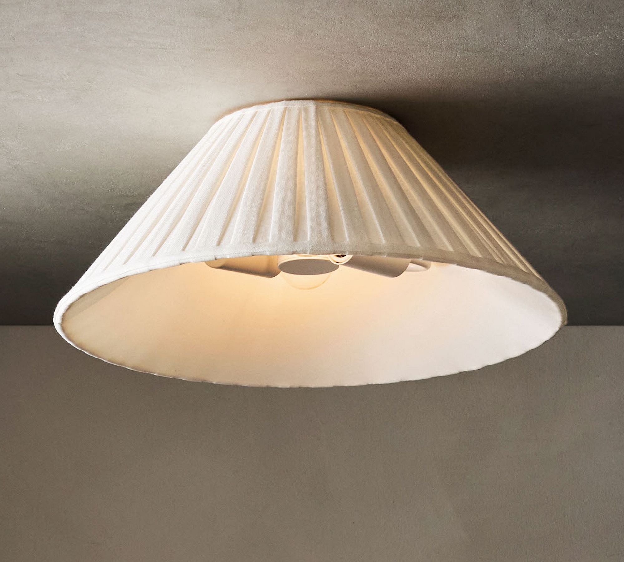 Luvora Fabric Pleated Ceiling Light - Modern Flush Mount for Bedroom
