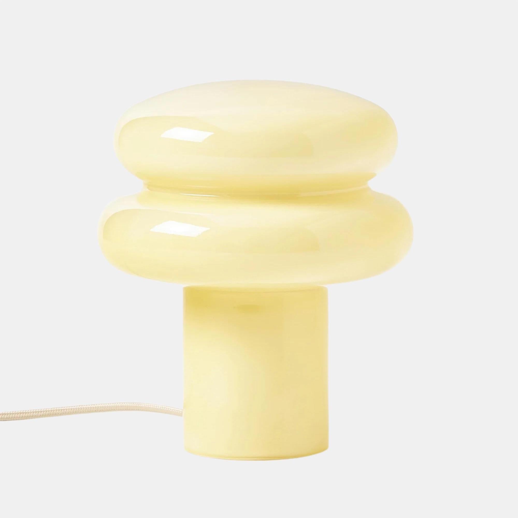 Small Opal Table Lamp - Mushroom Glass Lamp for Living Room