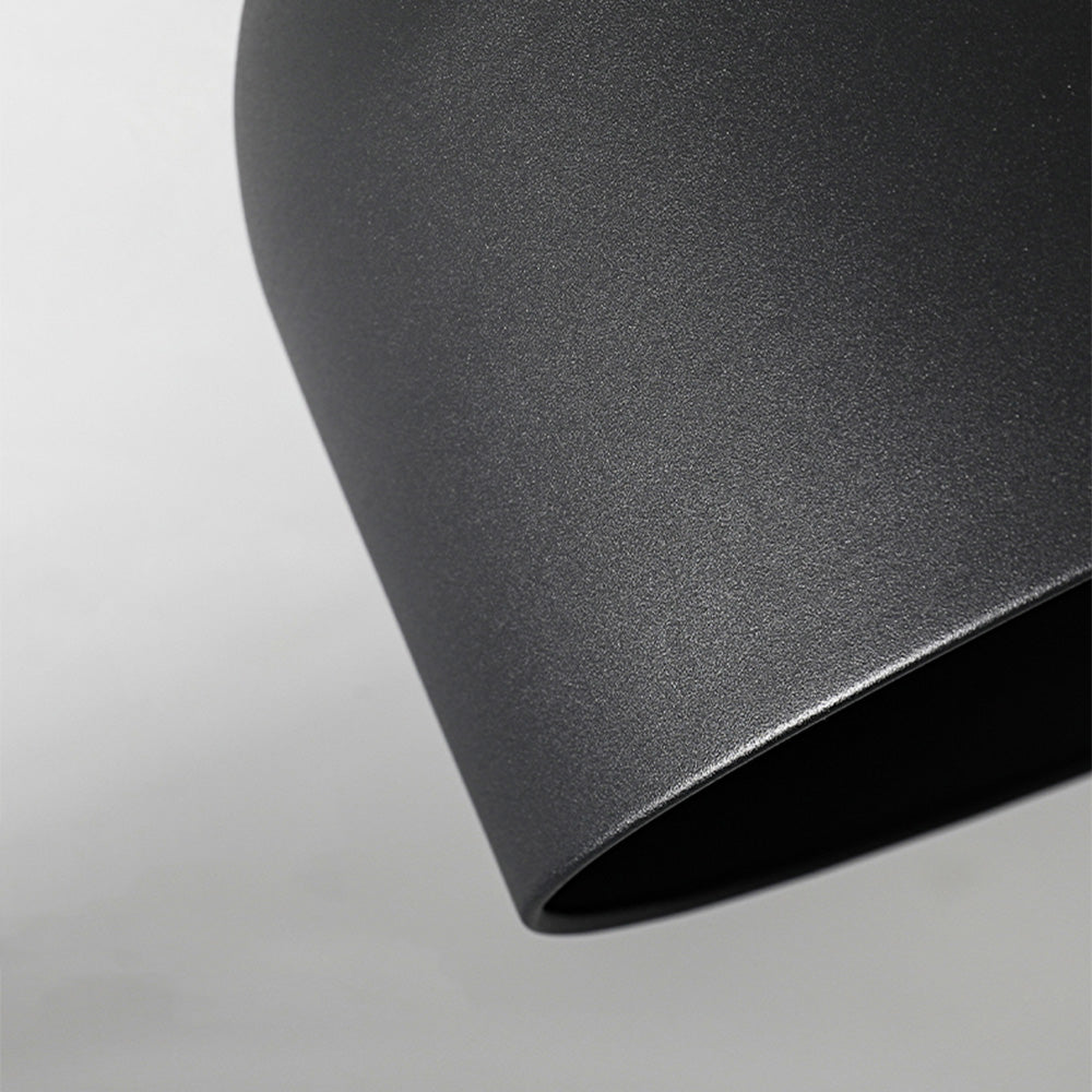 Scandinavian Style Acrylic and Metal Ceiling Light in Black