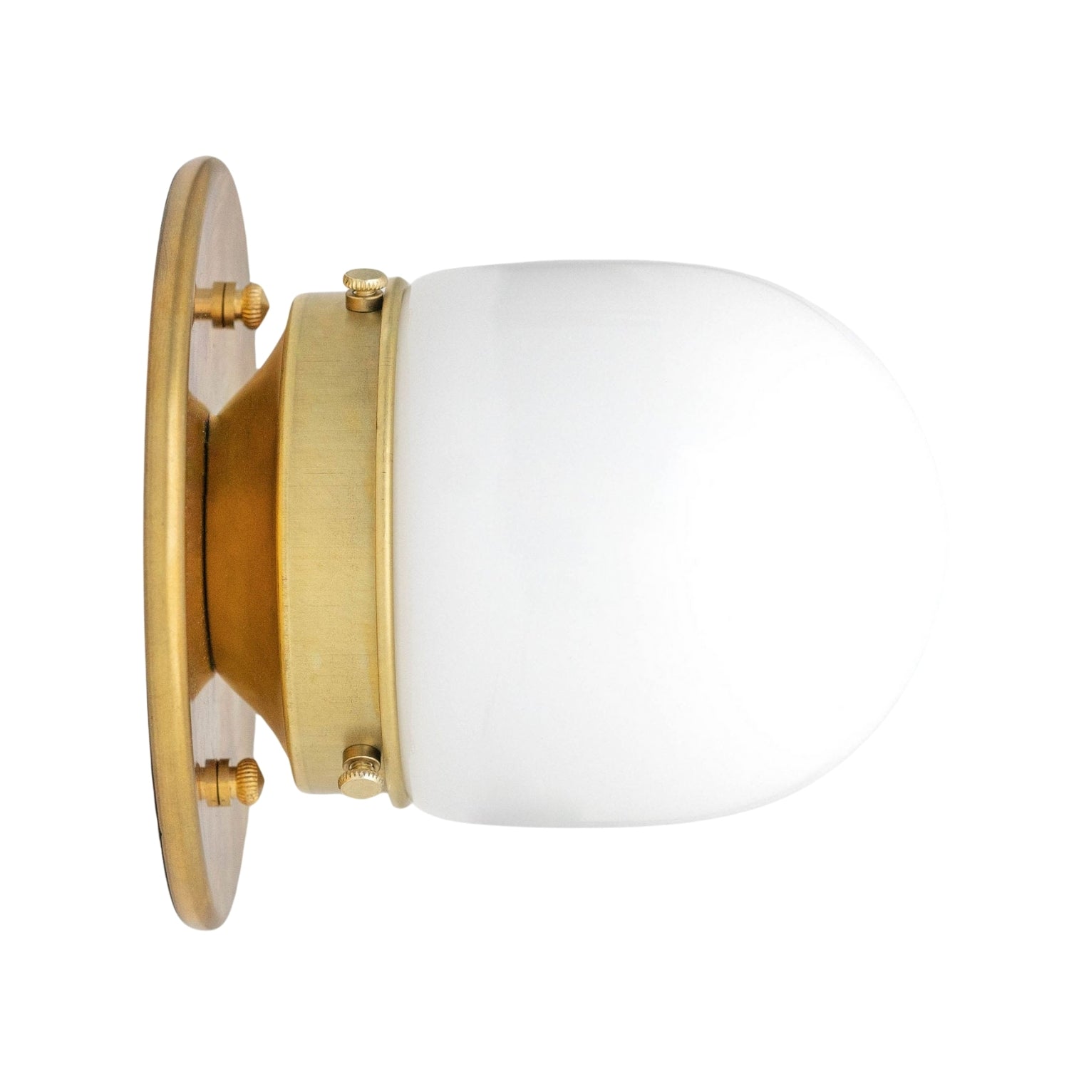 Opalume Glass Flush Mount Ceiling and Wall Light - Art Deco Small Globe Fixture