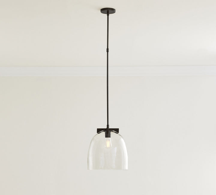 Suspension Auria en métal et laiton – Finition vintage avec abat-jour en verre