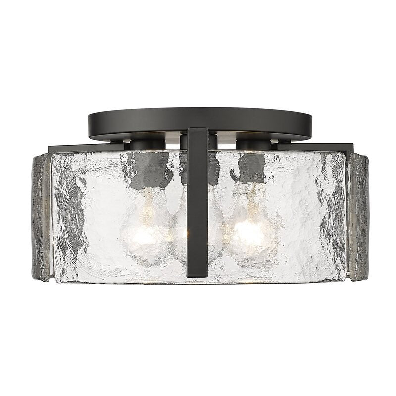 Plafonnier Verre Vintage de Ferme – Luminaire Couloir Plafond Laiton