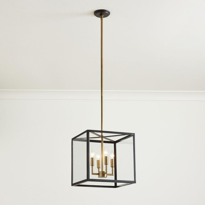Lanterne d'extérieur moderne en fer Ferrix - Luminaire industriel en verre
