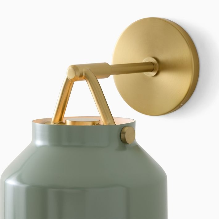 Applique murale minimaliste moderne en laiton et verre Hanton – Résistante à l'humidité pour salle de bain