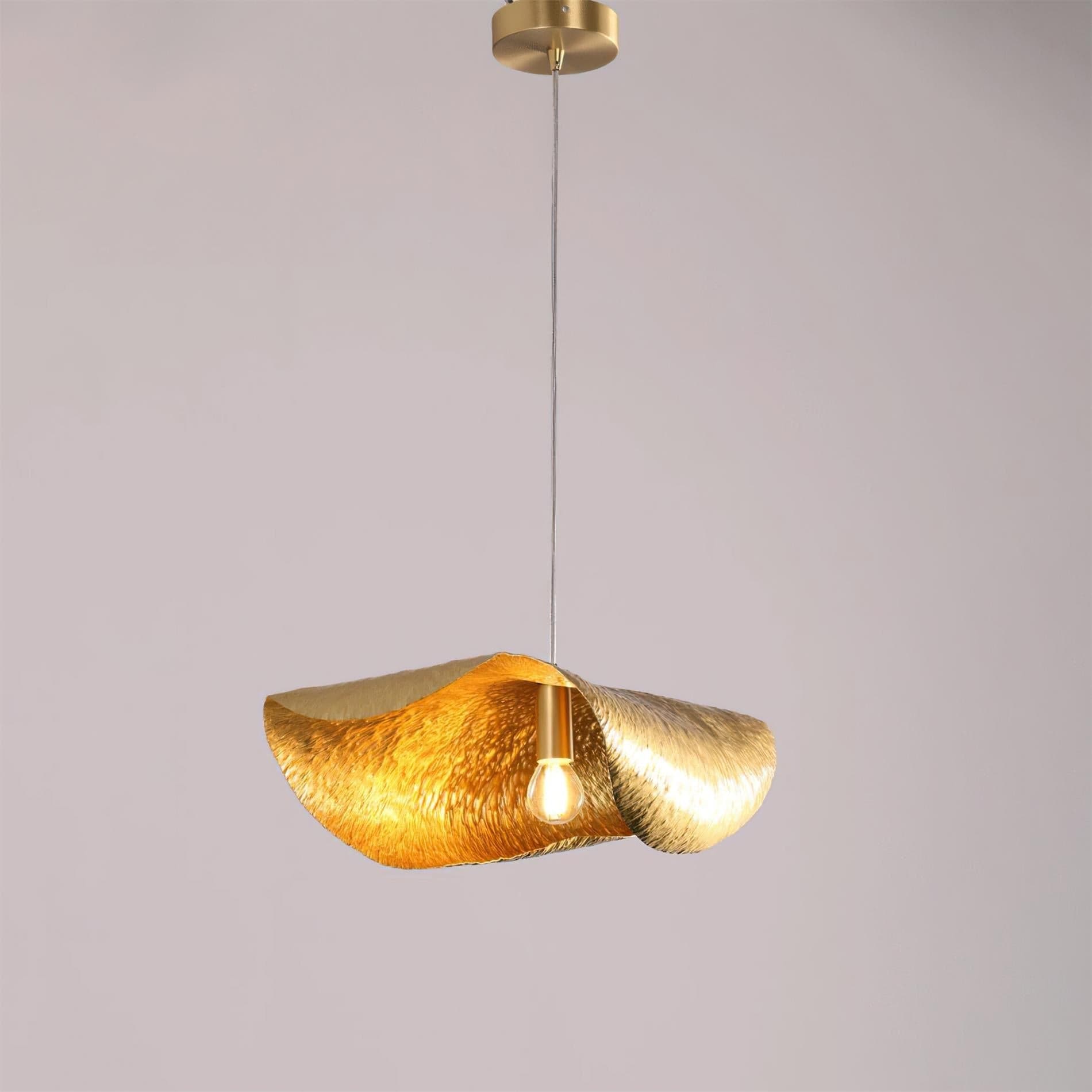 Hammered Brass Suspension Light