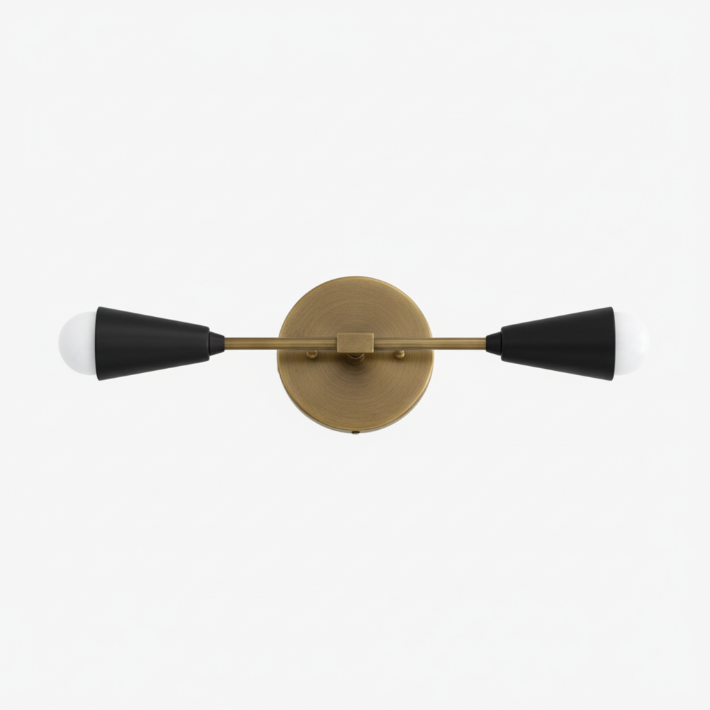 Mobilux Line Minimalist Vanity Light Fixture - Mid Century Bathroom Sconce