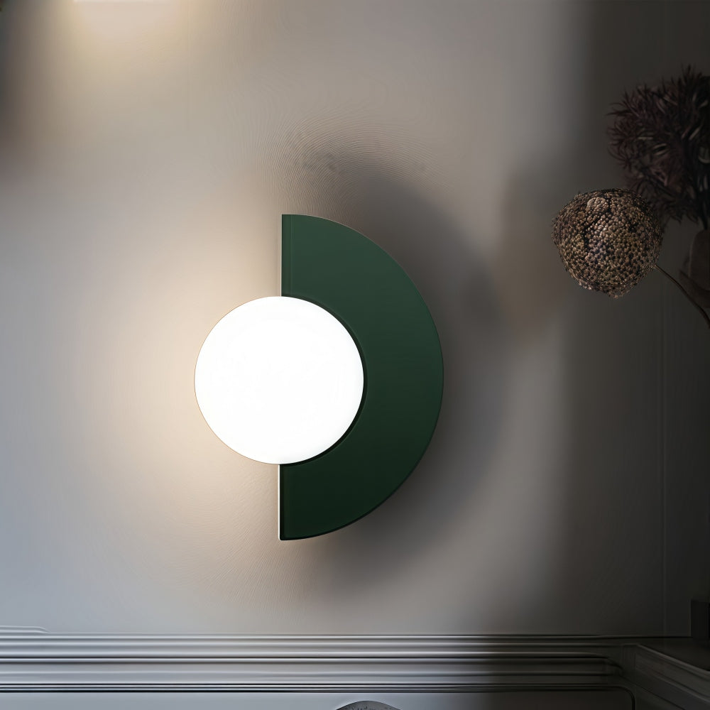 Vibrant Macaron Glass Orb Wall Sconce Metal Nordic Modern Decor