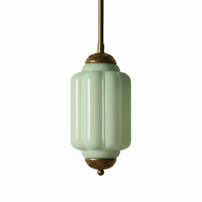 Suspension Eloise en verre laiteux – Lampe vintage fine pour salon