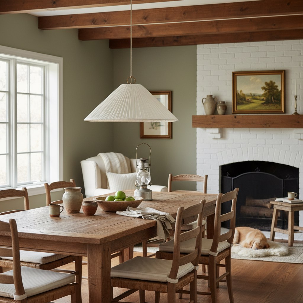 Lindi - Aged Brass and Linen Oversized Scalloped Pendant Light