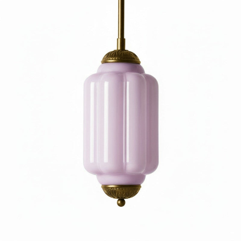 Suspension Eloise en verre laiteux – Lampe vintage fine pour salon