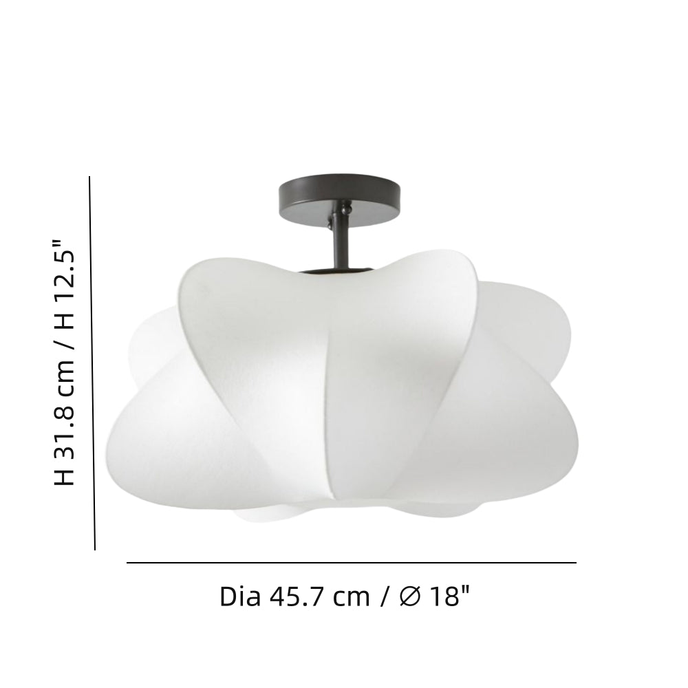 Havion Modern Cocoon Pendant Lamp - White Polymer Shade for Bedroom