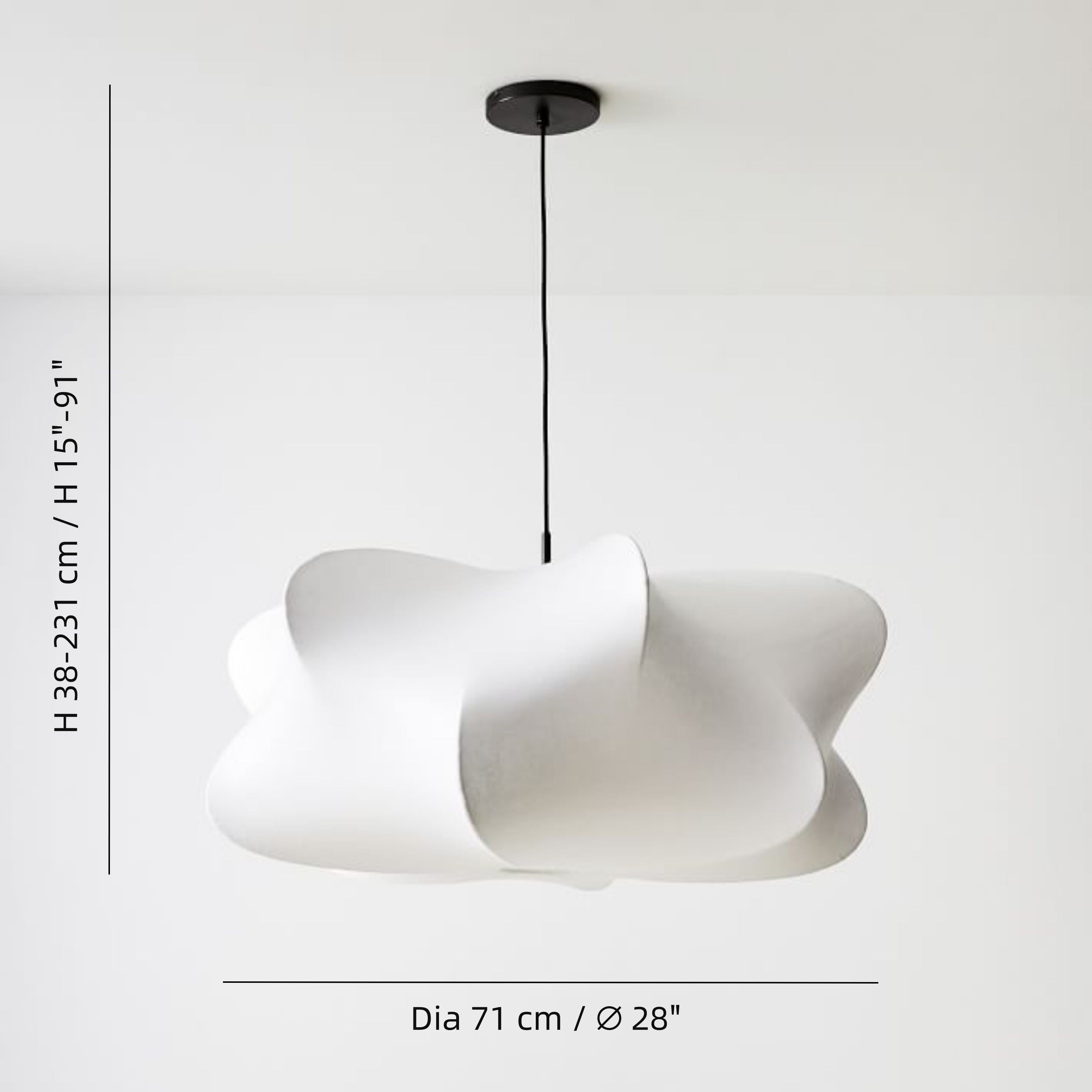Havion Modern Cocoon Pendant Lamp - White Polymer Shade for Bedroom