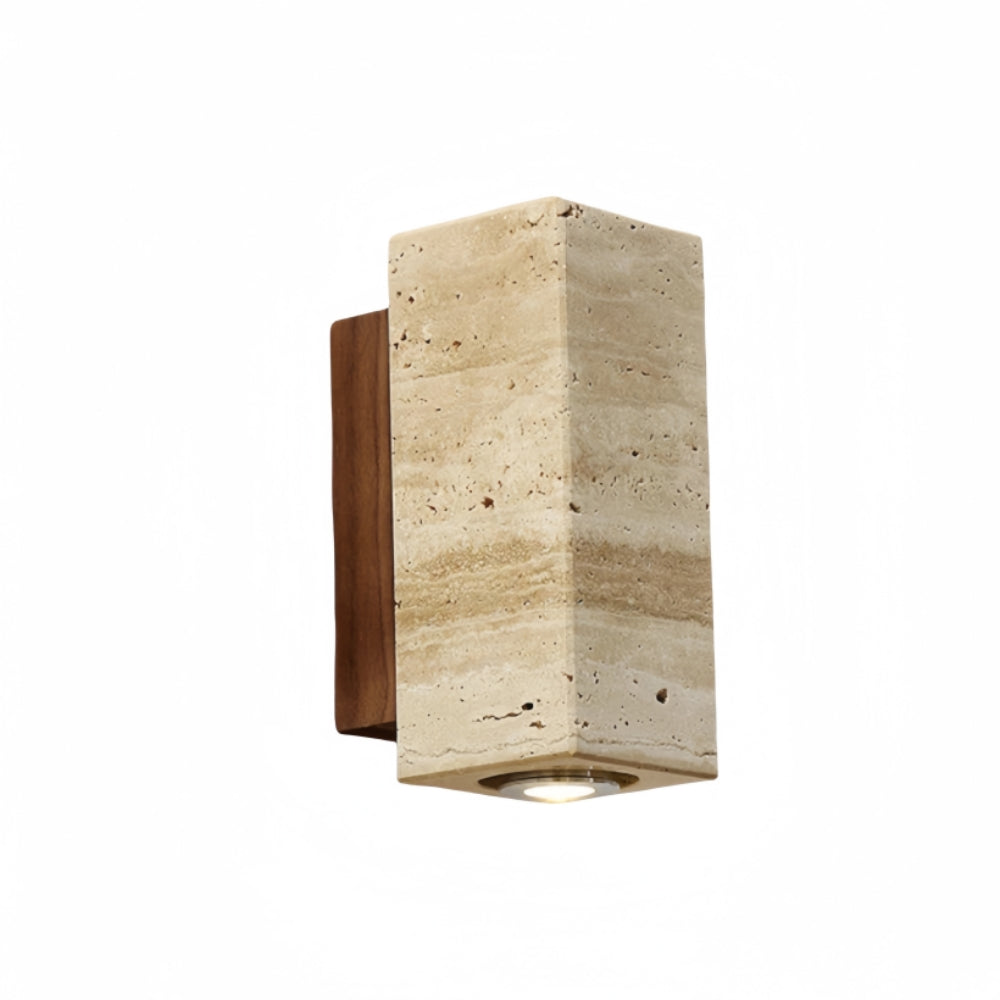 Natural Stone Wall Sconces - Organic Textured Stone Illumination