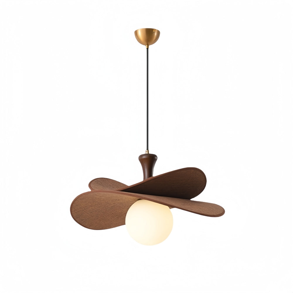 Raffia Glass Sphere Pendant Light - Handwoven Curved Pendant for Bedroom