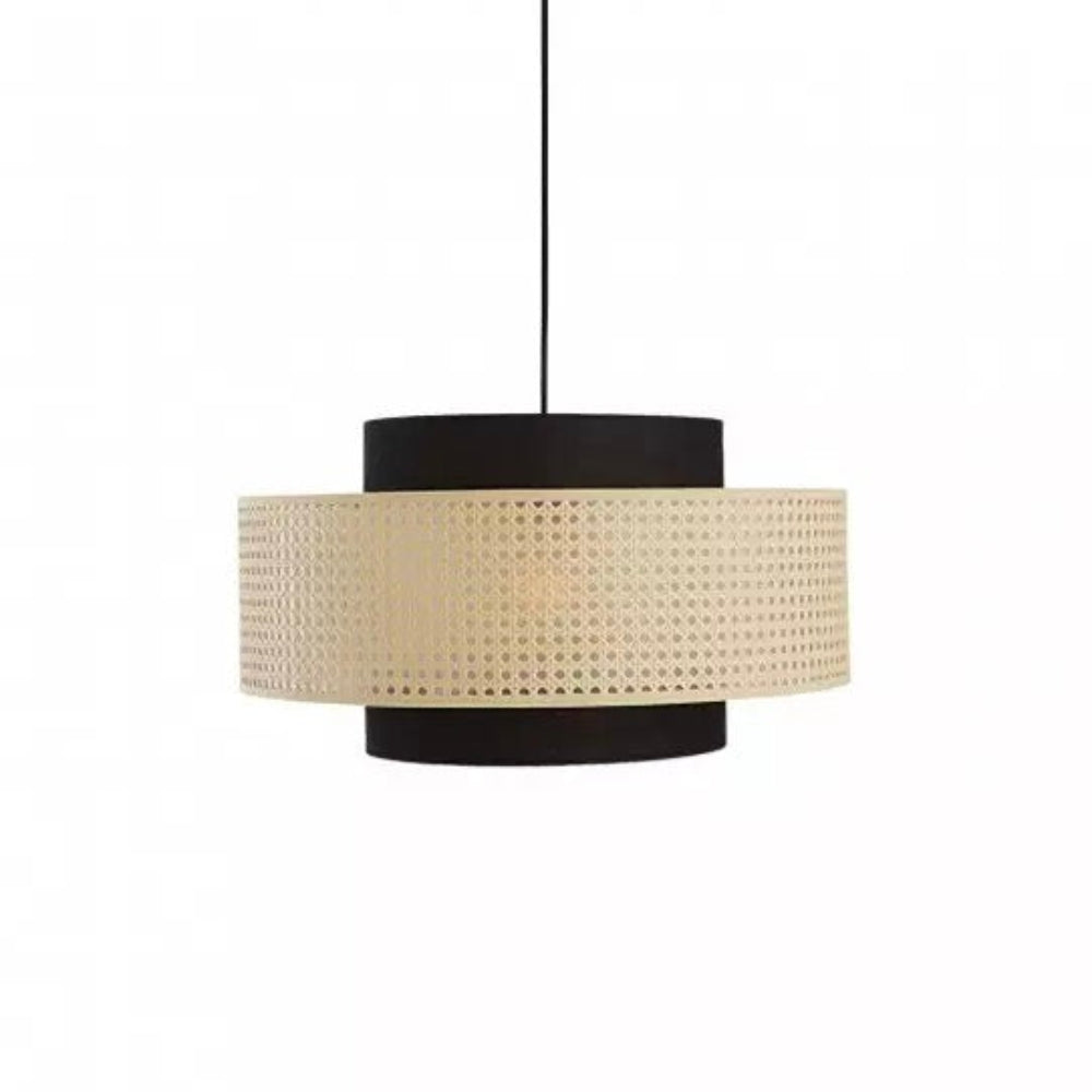 Rattan Pendant Light - Wabi-Sabi Wicker Shade Design
