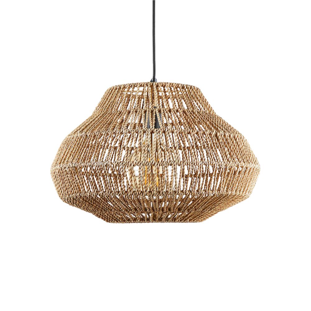Natural Rattan Pendant Light - Wicker Basket Pendant Light for Kitchen