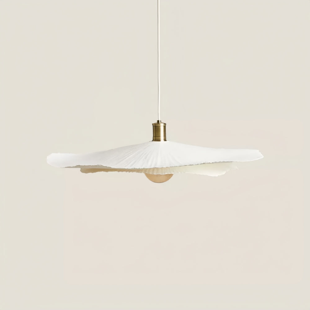 Rice Paper Pendant Light - Minimalist Petal Shade for Dining Room