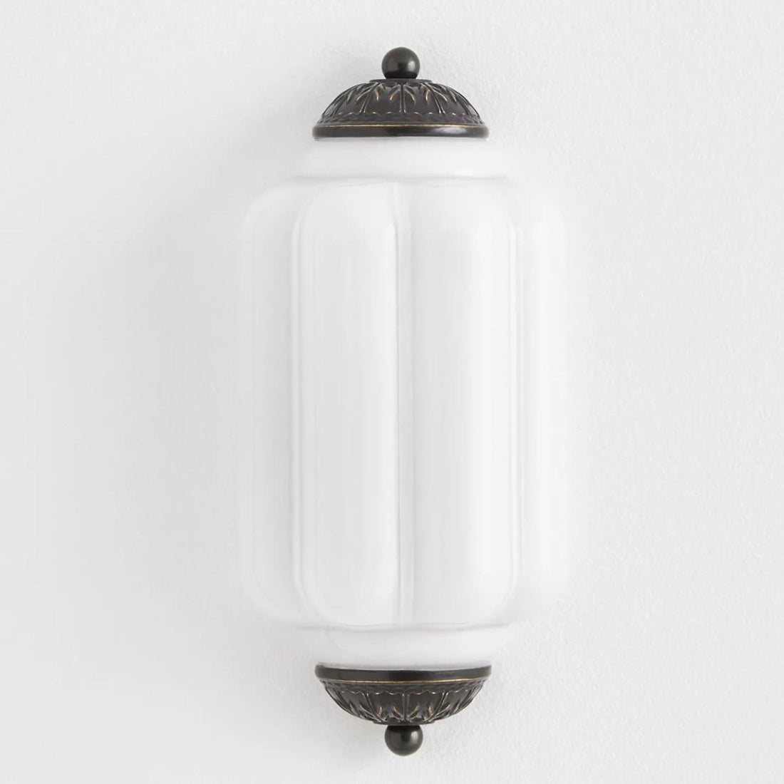 Eloise Vintage Wall Sconce - Milk Glass Flush Mount for Bedside