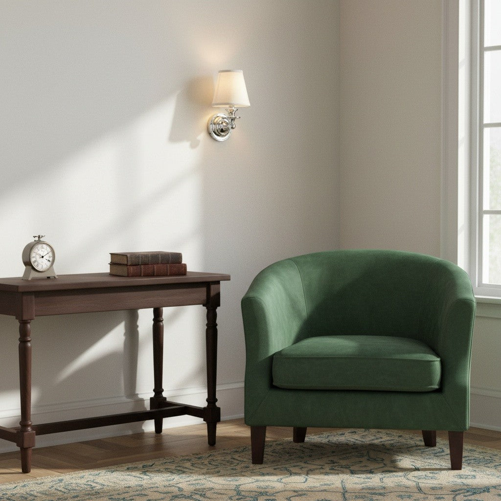 Kalvora Fabric Wall Sconce - Modern Chrome Lamp for Hallway & Bedroom