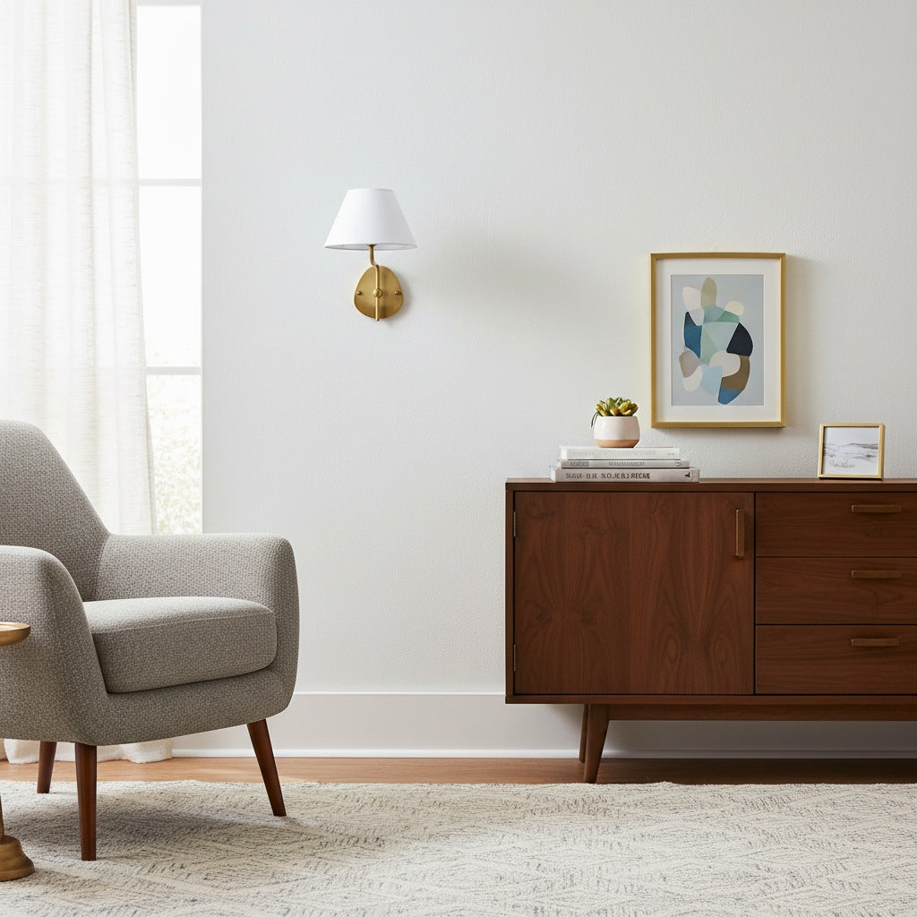 Fabric Double Wall Sconce - Elegant Swan Neck Wall Lights for Bedroom