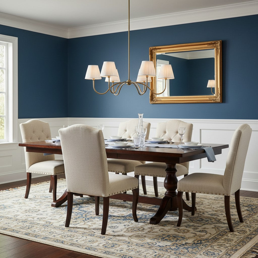 Luvora Fabric Modern Chandelier - Multi-Head Pleated Shade for Living Room