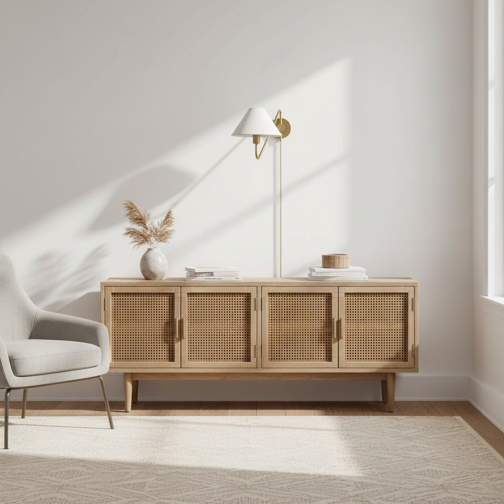 Diora Champagne Bronze Sconce - Plug-In Adjustable Arm Linen Bedside Lamp