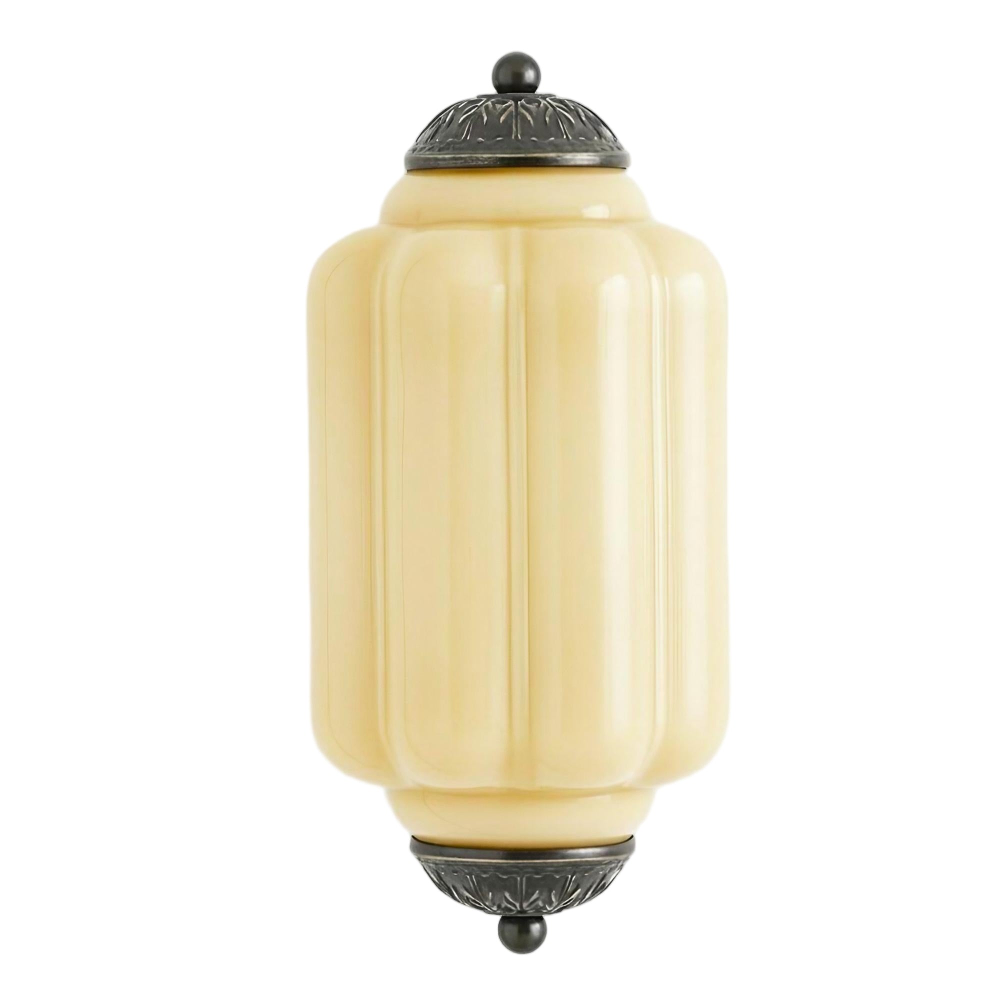 Eloise Vintage Wall Sconce - Milk Glass Flush Mount for Bedside