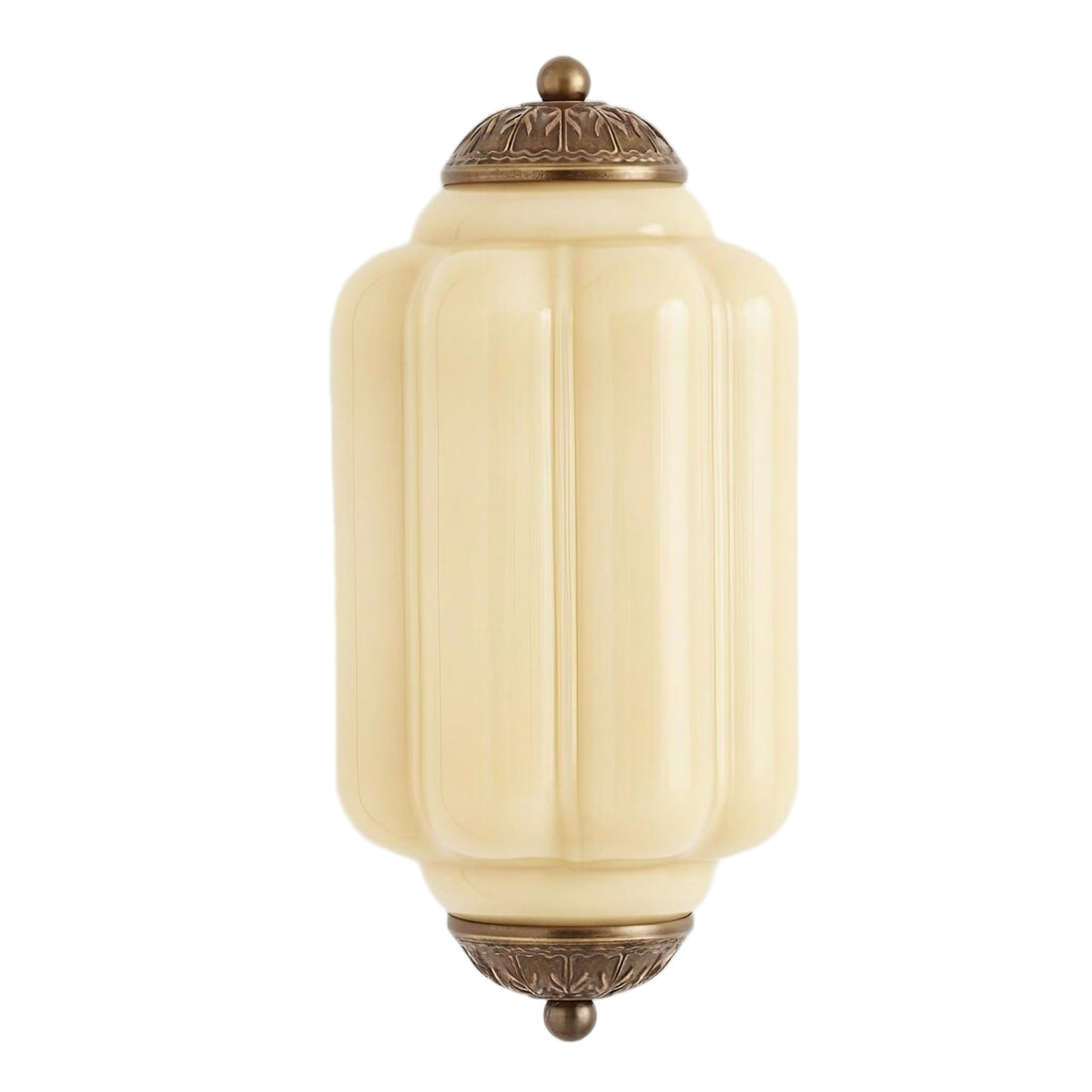 Eloise Vintage Wall Sconce - Milk Glass Flush Mount for Bedside